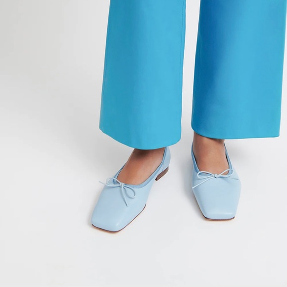 Mansur Gavriel Square Toe Ballerina - color Ice, sz 40 - Picture 2 of 4
